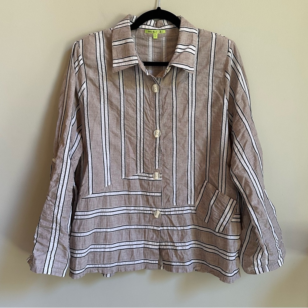 Trisha Tyler Striped Blouse
